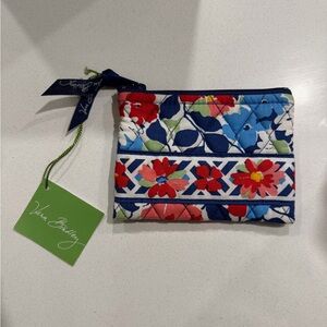Vera Bradley Blue and Red Floral Coin Purse
